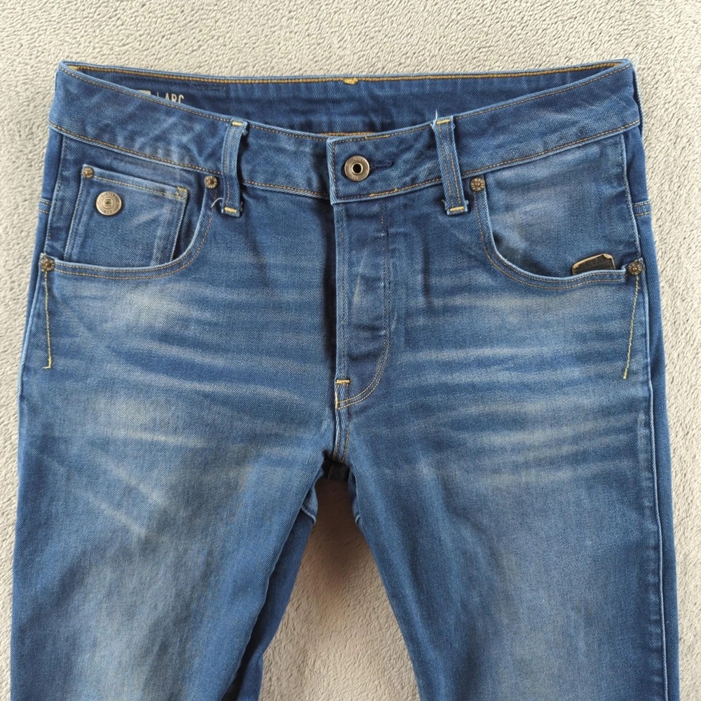 G Star Raw ARC 3D SLIM‎ Jeans Mens 29x30* Blue Faded Slim Bowed Twisted Leg Y2K